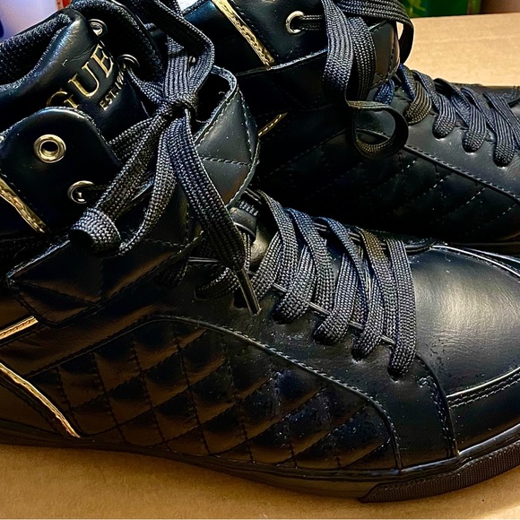 Guess mens million high-top sneakers Black size 10 price to sell - Picture 2 of 6